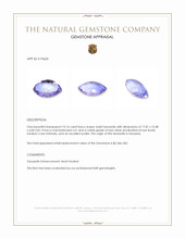 10.14 Ct. Violet Tanzanite from Tanzania Appraisal