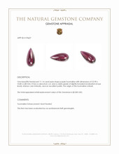 11.14 Ct. Purple Cabochon Tourmaline from Brazil Appraisal