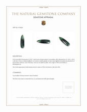 53.19 Ct. Bluish Green Cabochon Tourmaline from Madagascar Appraisal