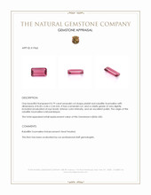 0.79 Ct. Rubellite Tourmaline from Mozambique Appraisal