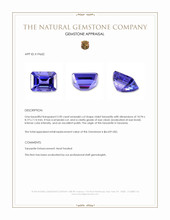 5.90 Ct. Violetish Blue Tanzanite from Tanzania Appraisal