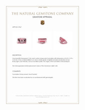 1.84 Ct. Pink Tourmaline from Mozambique Appraisal