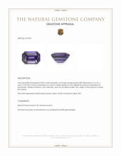 0.83 Ct. Purple Spinel from Ceylon (Sri Lanka) Appraisal