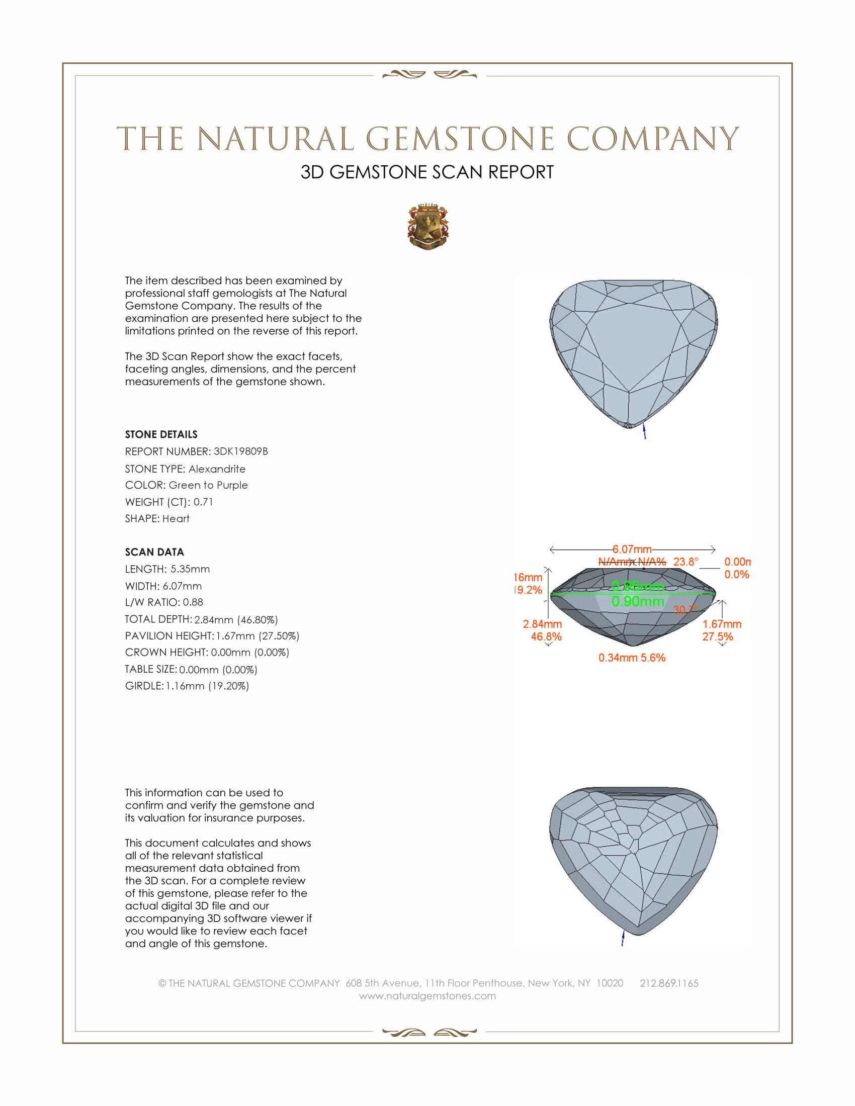 0.71 Ct. Alexandrite from Brazil