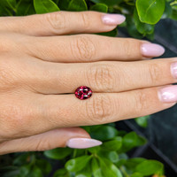 2.05 Ct. Red Rhodolite Garnet from Madagascar Life Style