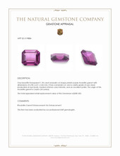 1.30 Ct. Pinkish Purple Rhodolite Garnet from Ceylon (Sri Lanka) Appraisal