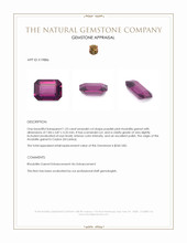 1.53 Ct. Purplish Pink Rhodolite Garnet from Ceylon (Sri Lanka) Appraisal