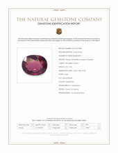 0.96 Ct. Purplish Pink Rhodolite Garnet from Ceylon (Sri Lanka) Scan Report