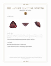 2.38 Ct. Red Rhodolite Garnet from Ceylon (Sri Lanka) Appraisal