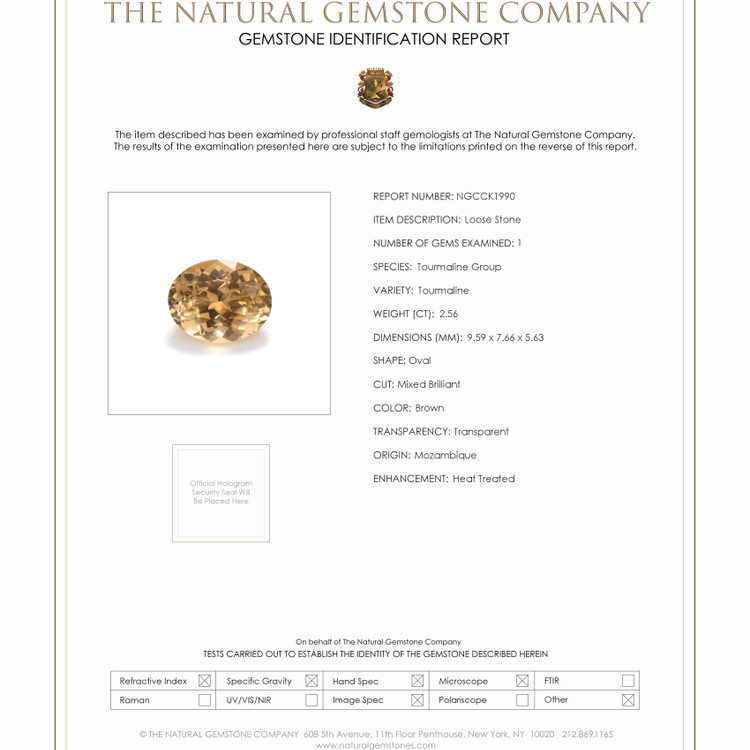 2.56 Ct. Tourmaline from Mozambique