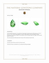 1.33 Ct. Tsavorite Garnet from Tanzania Appraisal