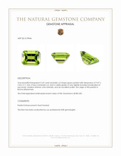 2.69 Ct. Green Peridot from Burma (Myanmar) Appraisal