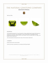 2.23 Ct. Peridot from Burma (Myanmar) Appraisal