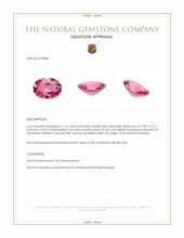 1.15 Ct. Reddish Pink Spinel from Tanzania Appraisal