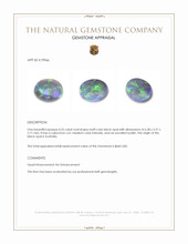 0.55 Ct. Multi Color Cabochon Black Opal (Dark Opal) from Australia Appraisal