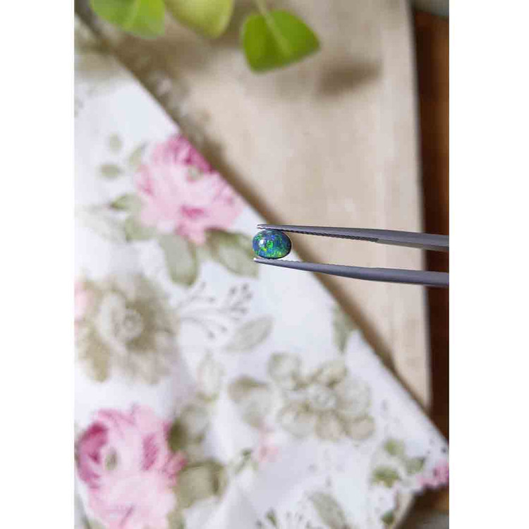 0.70 Ct. Cabochon Black Opal from Australia