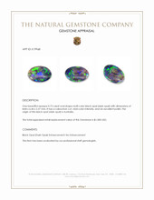 0.73 Ct. Multi Color Cabochon Black Opal (Dark Opal) from Australia Appraisal