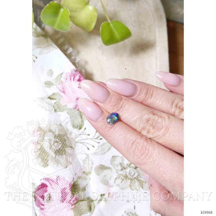 0.73 Ct. Cabochon Black Opal from Australia