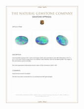 0.81 Ct. Multi Color Cabochon Semi-Black Opal from Australia Appraisal