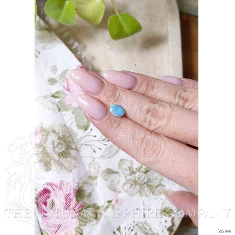 0.81 Ct. Cabochon Semi-Black Opal from Australia