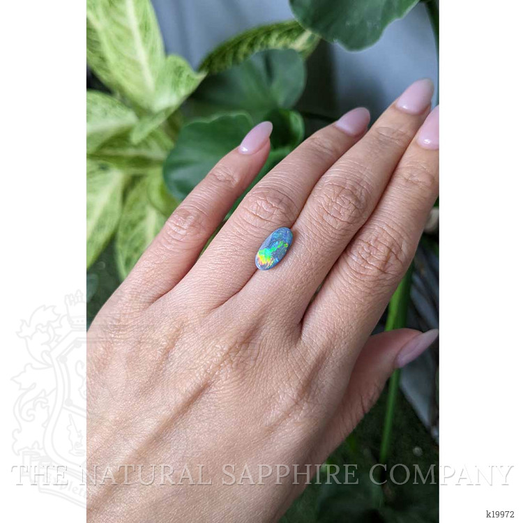1.79 Ct. Cabochon Semi-Black Opal from Australia