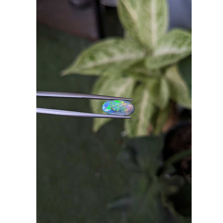 1.79 Ct. Cabochon Semi-Black Opal from Australia