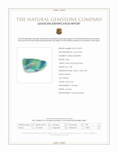 5.88 Ct. Multi Color Cabochon Black Opal (Dark Opal) from Australia Scan Report