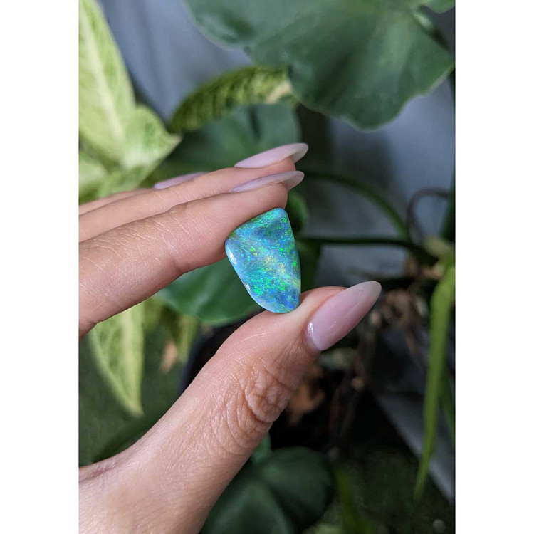 5.88 Ct. Cabochon Semi-Black Opal from Australia