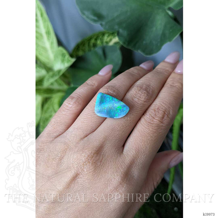 5.88 Ct. Cabochon Semi-Black Opal from Australia