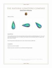 1.05 Ct. Multi Color Cabochon Black Opal from Australia Appraisal