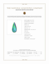 1.05 Ct. Multi Color Cabochon Black Opal (Dark Opal) from Australia Scan Report