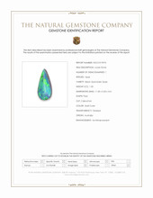 1.05 Ct. Multi Color Cabochon Black Opal (Dark Opal) from Australia Scan Report