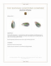 1.11 Ct. Cabochon Semi-Black Opal from Australia Appraisal