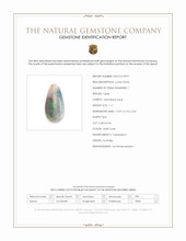 1.11 Ct. Multi Color Cabochon Semi-Black Opal from Australia Scan Report