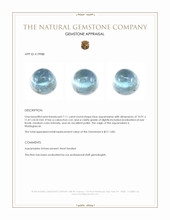 7.11 Ct. Blue Cabochon Aquamarine from Madagascar Appraisal