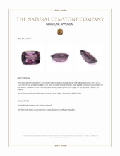1.19 Ct. Purple Spinel from Ceylon (Sri Lanka) Appraisal