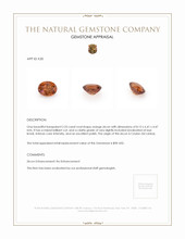 2.25 Ct. Zircon from Ceylon (Sri Lanka) Appraisal