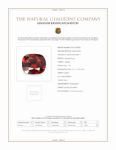 1.09 Ct. Red Garnet from Ceylon (Sri Lanka) Scan Report