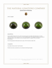 5.05 Ct. Green Cabochon Tourmaline from Mozambique Appraisal