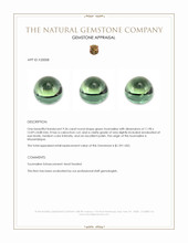 9.36 Ct. Green Cabochon Tourmaline from Mozambique Appraisal