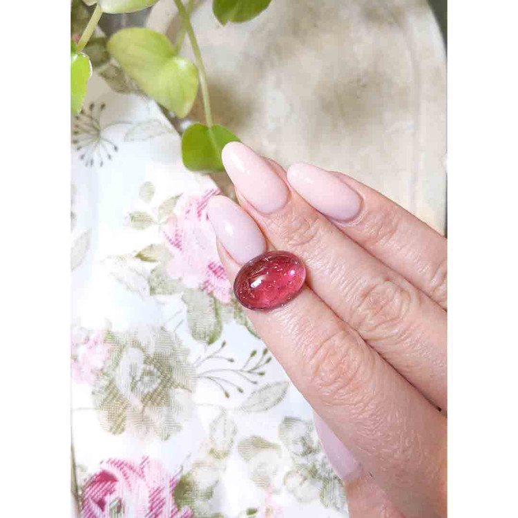 11.53 Ct. Cabochon Rubellite Tourmaline from Brazil