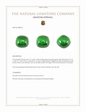 3.12 Ct. Cabochon Tsavorite Garnet from Tanzania Appraisal
