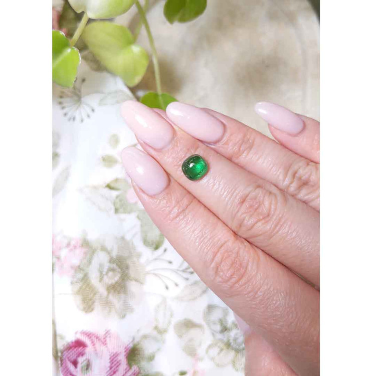 3.12 Ct. Cabochon Tsavorite Garnet from Tanzania