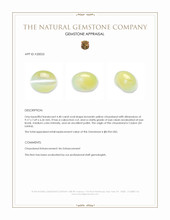 4.40 Ct. Cabochon Chrysoberyl from Ceylon (Sri Lanka) Appraisal