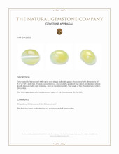 4.40 Ct. Cabochon Chrysoberyl from Ceylon (Sri Lanka) Appraisal