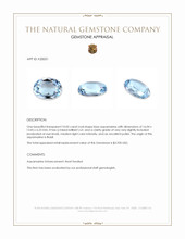 10.05 Ct. Blue Aquamarine from Brazil Appraisal