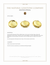 93.56 Ct. Yellow Citrine from Brazil Appraisal