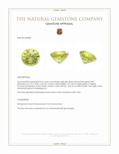 0.65 Ct. Demantoid Garnet from Madagascar Appraisal