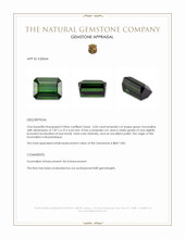2.04 Ct. Green Tourmaline from Mozambique Appraisal