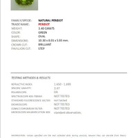 3.40 Ct. Peridot from Burma (Myanmar) Scan Report